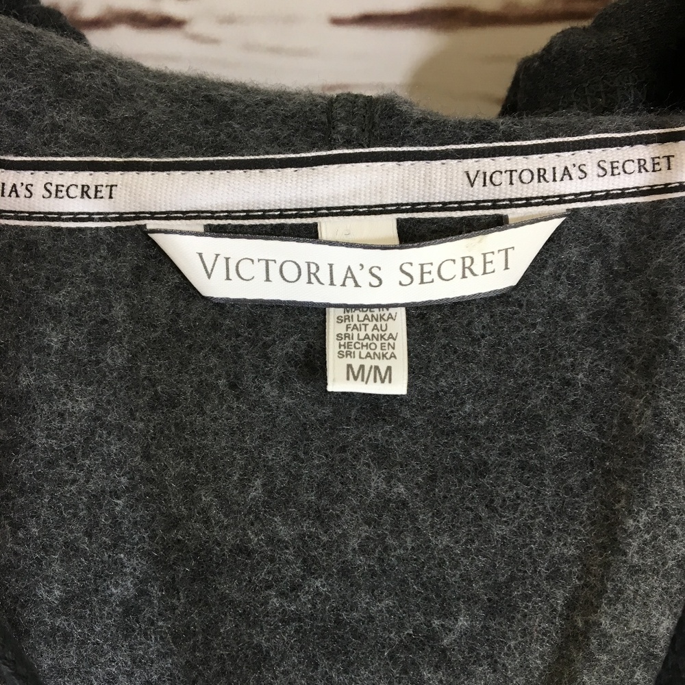 SOLD ~ Victoria's Secret Gray Sleeveless Hoodie - Picture 3 of 8